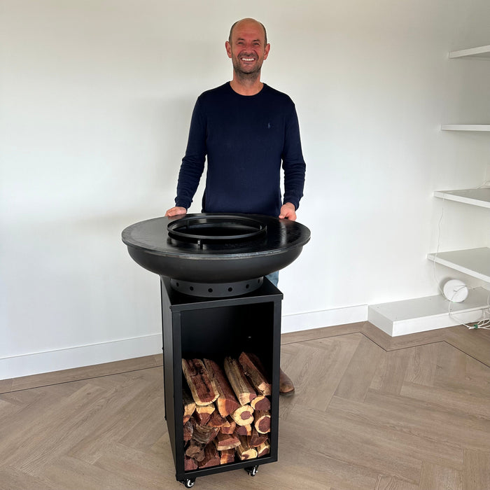 BBQ Vuurschaal Grill Blackline 8mm Camarada 2.0 - Met hoes en houtopslag Ø70cm