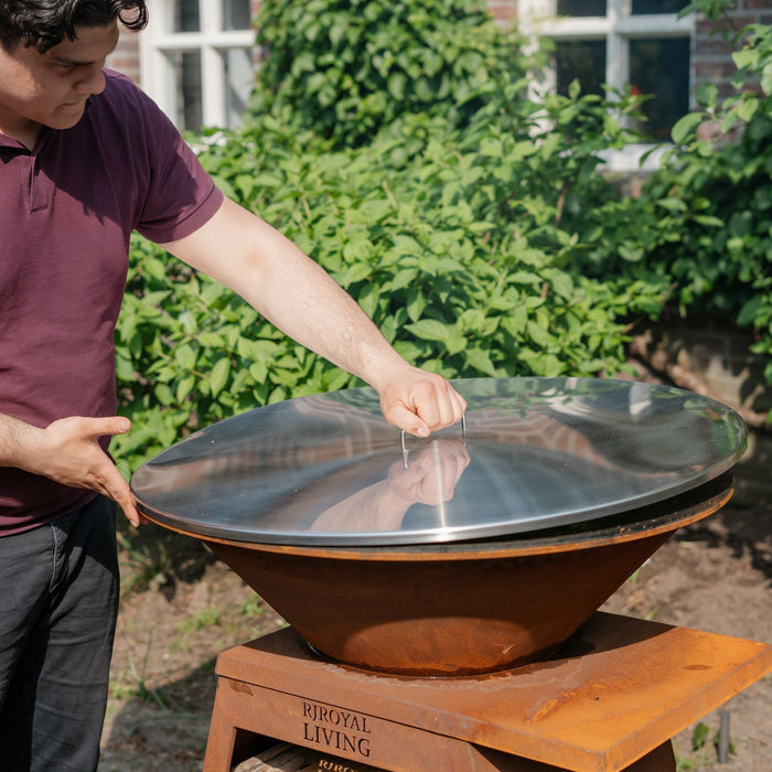 RVS 304 BBQ Vuurschaal 80cm afdek plaat