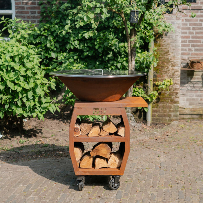 RVS 304 BBQ Vuurschaal 80cm afdek plaat