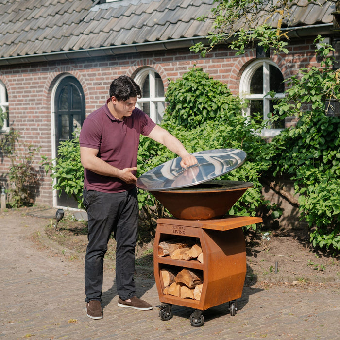 RVS 304 BBQ Vuurschaal 80cm afdek plaat