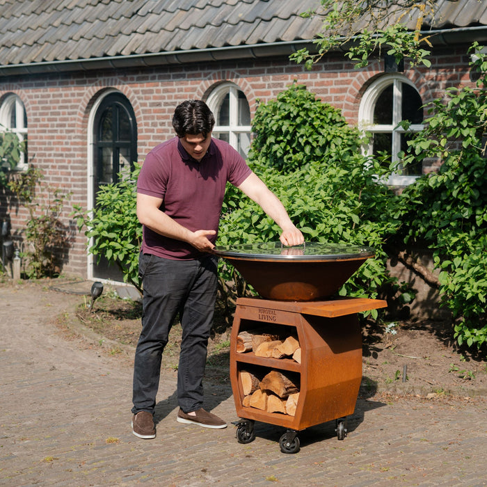 RVS 304 BBQ Vuurschaal 80cm afdek plaat