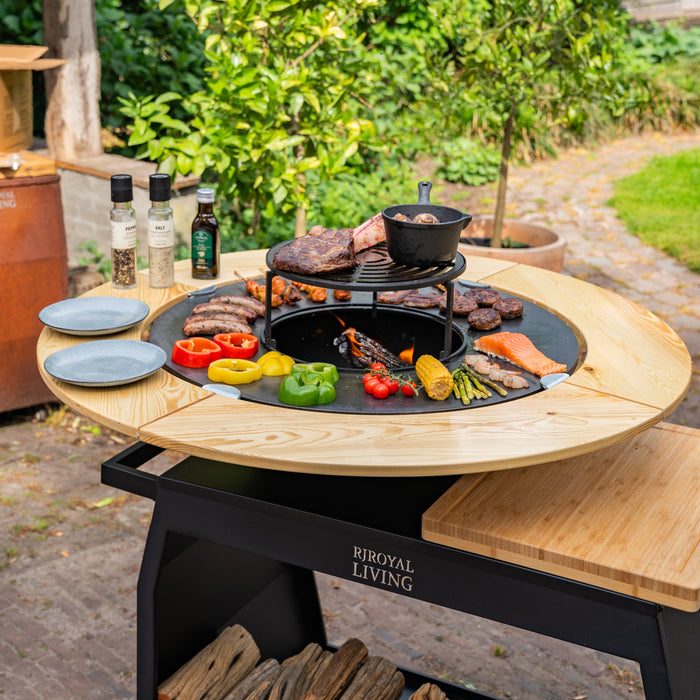 BBQ Vuurschaal Mesa Houten Omranding