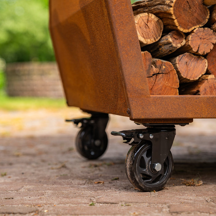 BBQ Vuurschaal Grill Big Jack Cortenstaal 3.0 - Met Houten Omranding Mesa