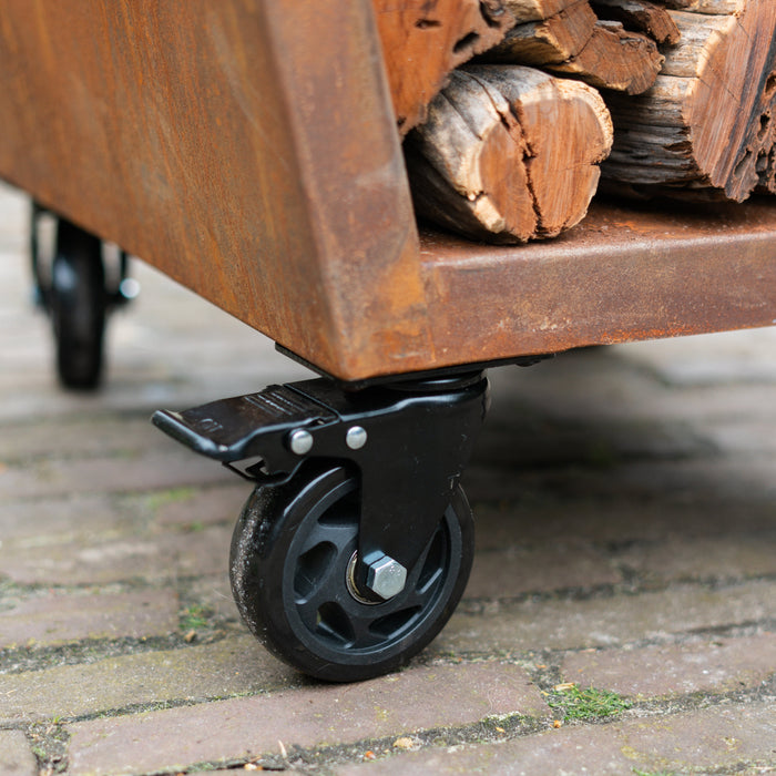 BBQ Vuurschaal Grill Compañero XXL Cortenstaal 2.0 - Met pook en houtopslag Ø80cm