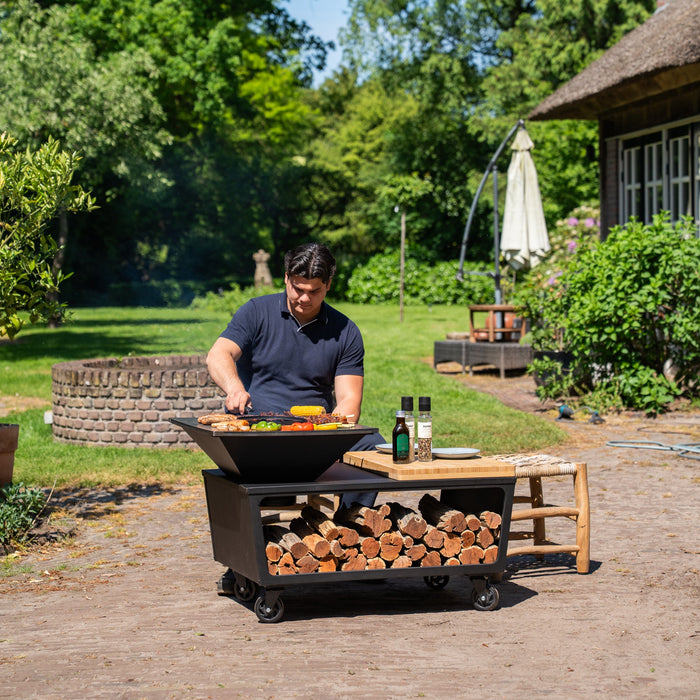 BBQ Vuurschaal Grill Compañía - Houtopslag 60Ø - Met Snijplank