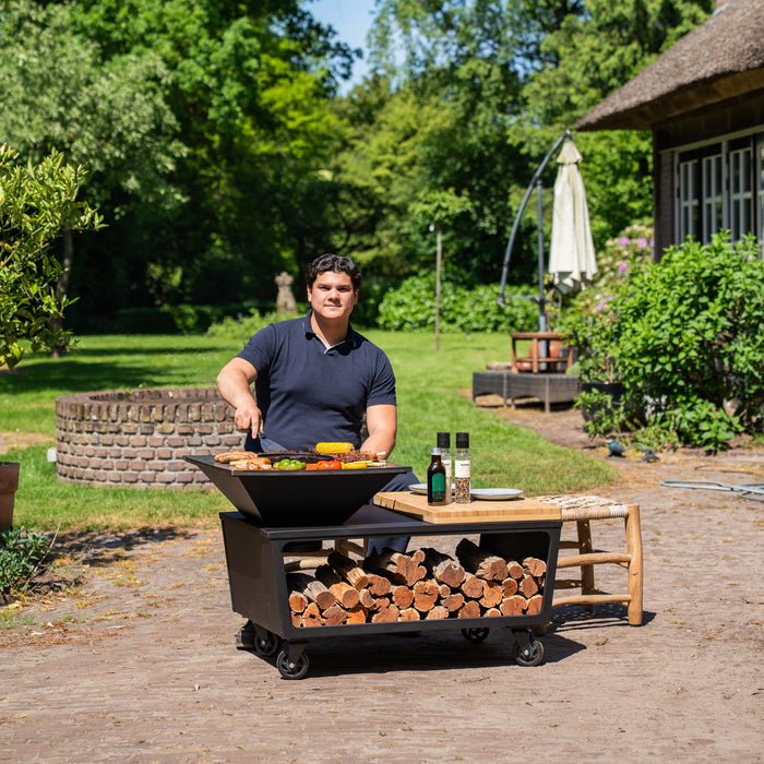 BBQ Vuurschaal Grill Compañía - Houtopslag 60Ø - Met Snijplank