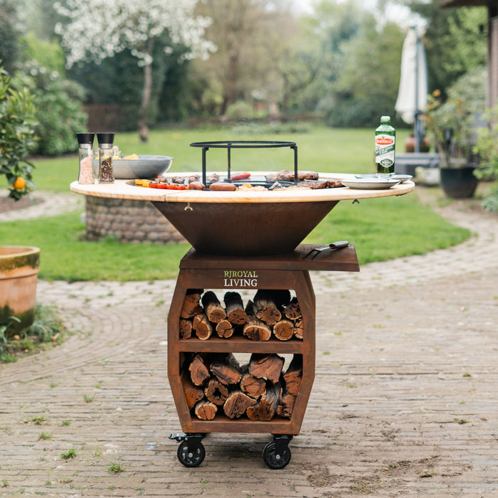 BBQ Vuurschaal Mesa Houten Omranding