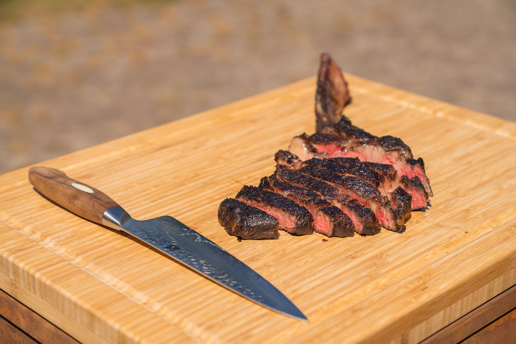 BBQ Vuurschaal Tafel - Tabla Cortar Cortenstaal - Met Snijplank