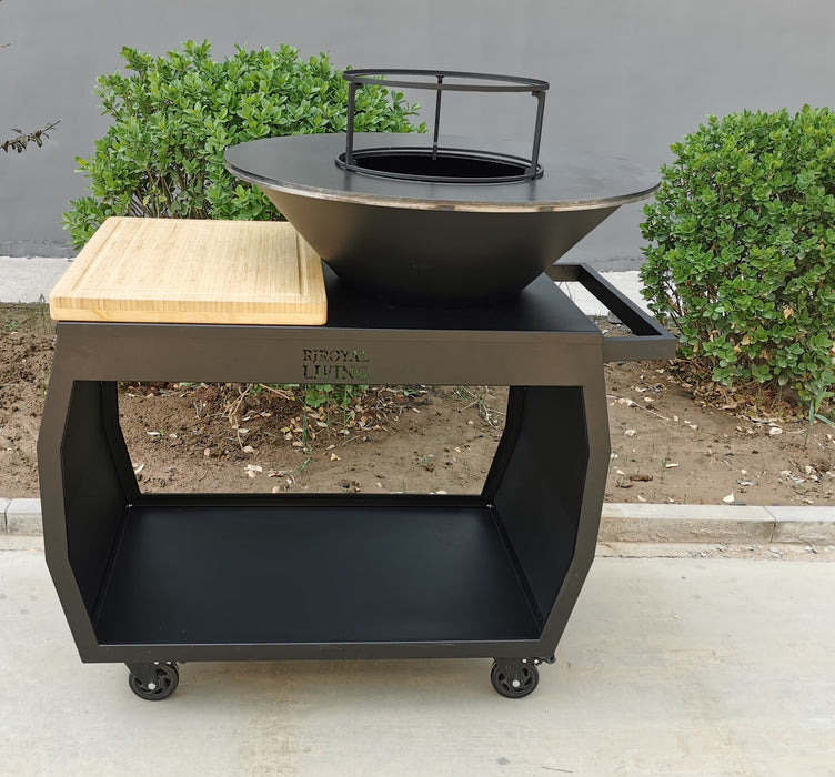 BBQ Vuurschaal Grill Big Jack Black 3.0 - Met Hoes en Houtopslag