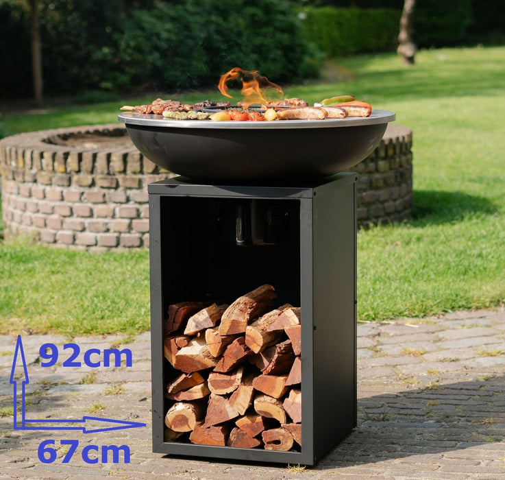 BBQ Vuurschaal Grill Amigo - Incl. Hoes en Houtopslag Ø67cm