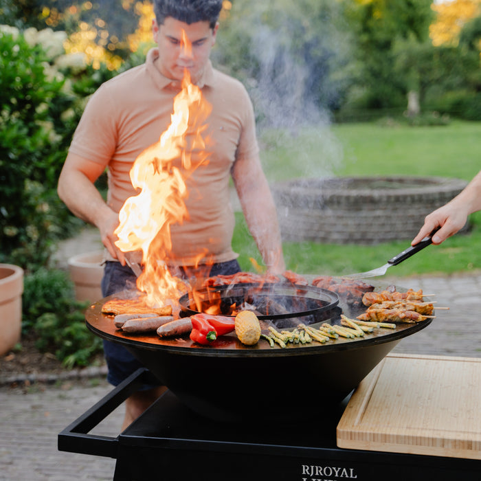 BBQ Vuurschaal Grill Big Jack Black 3.0 - Met Hoes en Houtopslag