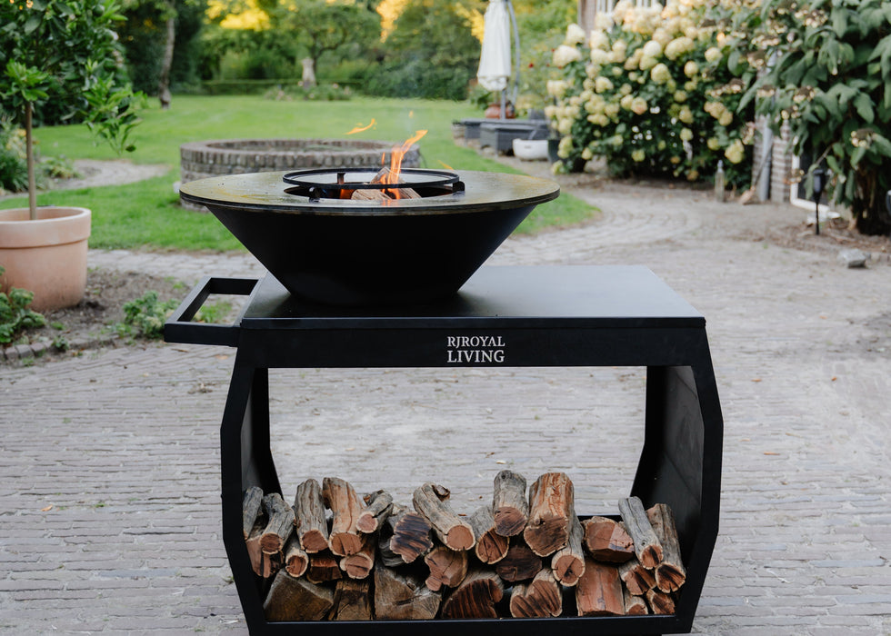 BBQ Vuurschaal Grill Big Jack Black 3.0 - Met Hoes en Houtopslag