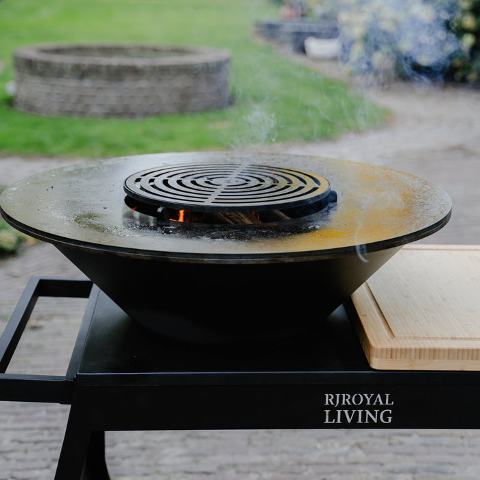 BBQ Vuurschaal Grill Big Jack Black 3.0 - Met Hoes en Houtopslag