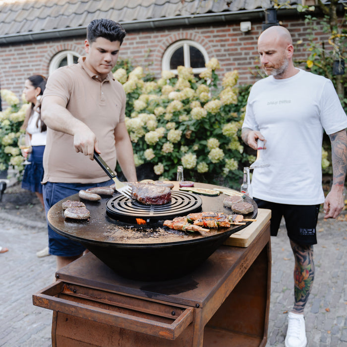 BBQ Vuurschaal Grill Big Jack Cortenstaal 3.0 - Met Hoes en Houtopslag