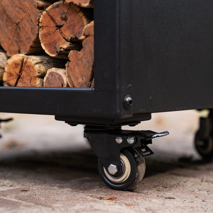 BBQ Vuurschaal Grill Blackline 8mm Camarada 2.0 - Met pook en houtopslag Ø70cm