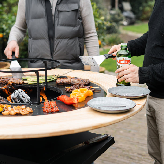 BBQ Vuurschaal Grill Compañero XXL Blackline 2.0 - Met Houten Omranding Mesa
