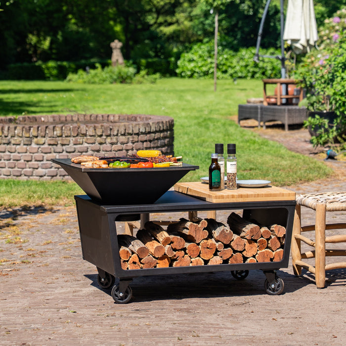 BBQ Vuurschaal Grill Compañía - Houtopslag 60Ø - Met Snijplank