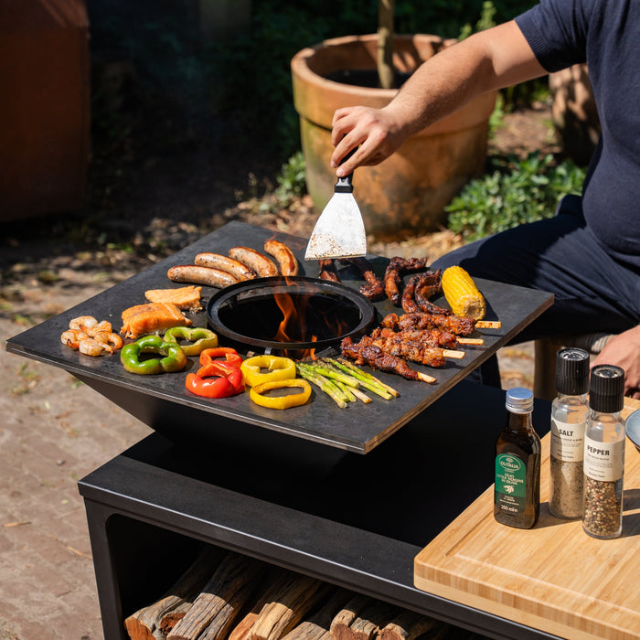 BBQ Vuurschaal Grill Compañía - Houtopslag 60Ø - Met Snijplank