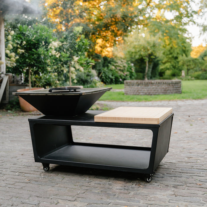 BBQ Vuurschaal Grill Compañía - Met Hoes en Houtopslag 60Ø - Met Snijplank
