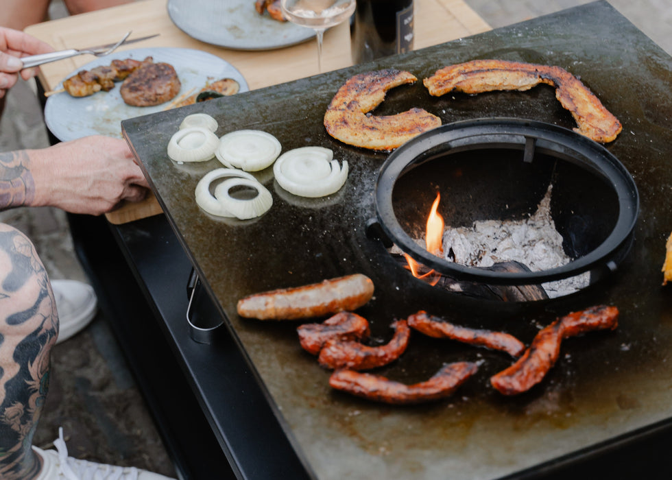 BBQ Vuurschaal Grill Compañía - Met Hoes en Houtopslag 60Ø - Met Snijplank