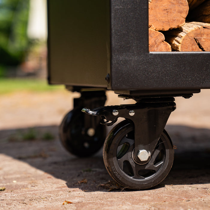 BBQ Vuurschaal Grill Hermano XXL Blackline - Met pook en houtopslag Ø80cm 8mm