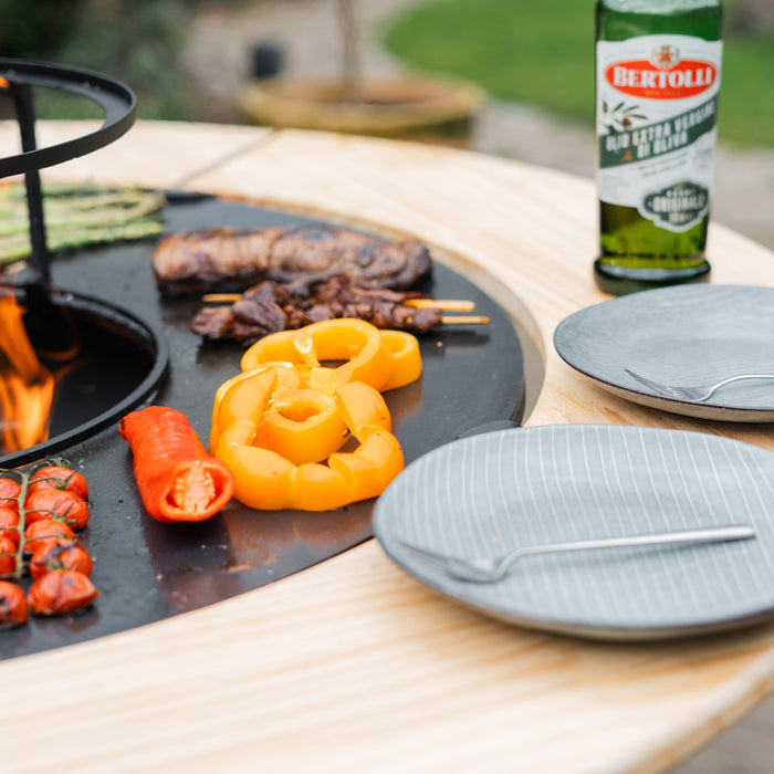 BBQ Mesa Houten Omranding