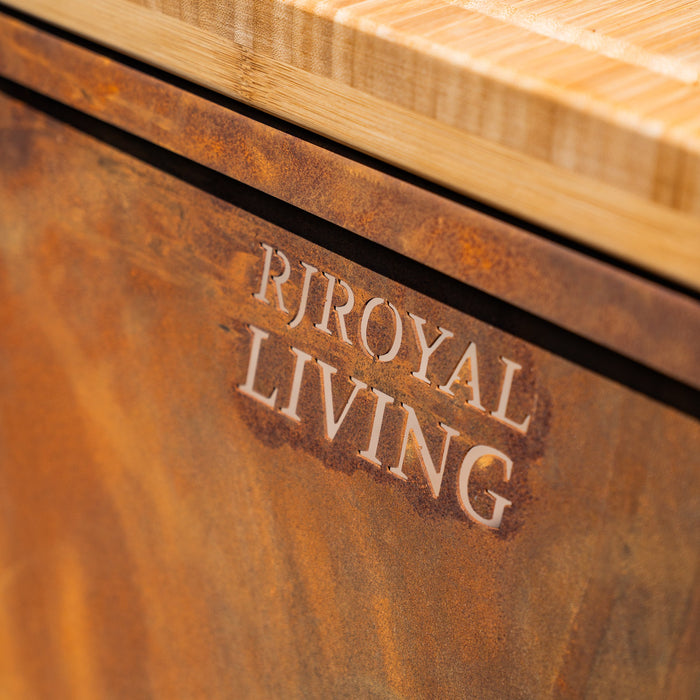 BBQ Vuurschaal Tafel - Tabla Cortar Cortenstaal - Met Snijplank